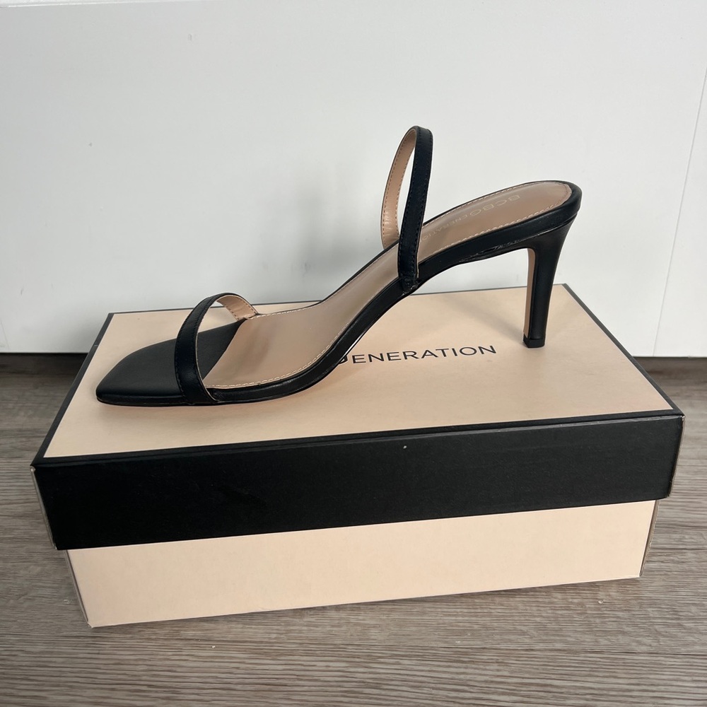 Black Strappy Heels - BCBG - Salin Sandal